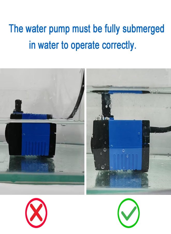 AQUANEAT Small Fountain Pump, 80 GPH Submersible Water Pump for Aquarium Fish Tank, Outdoor Water Fountain, Hydroponics, Pond Filter Pump - Image 5